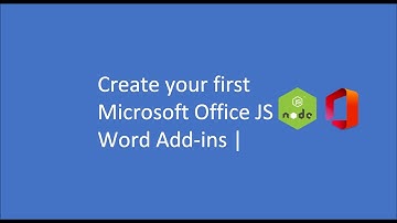 Create your first Office JS Add-ins ​​| Getting Started | Office Java Script | Microsoft 365 DevOps