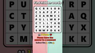 find hidden words 👀 3 hidden words 💖 word puzzle #0629