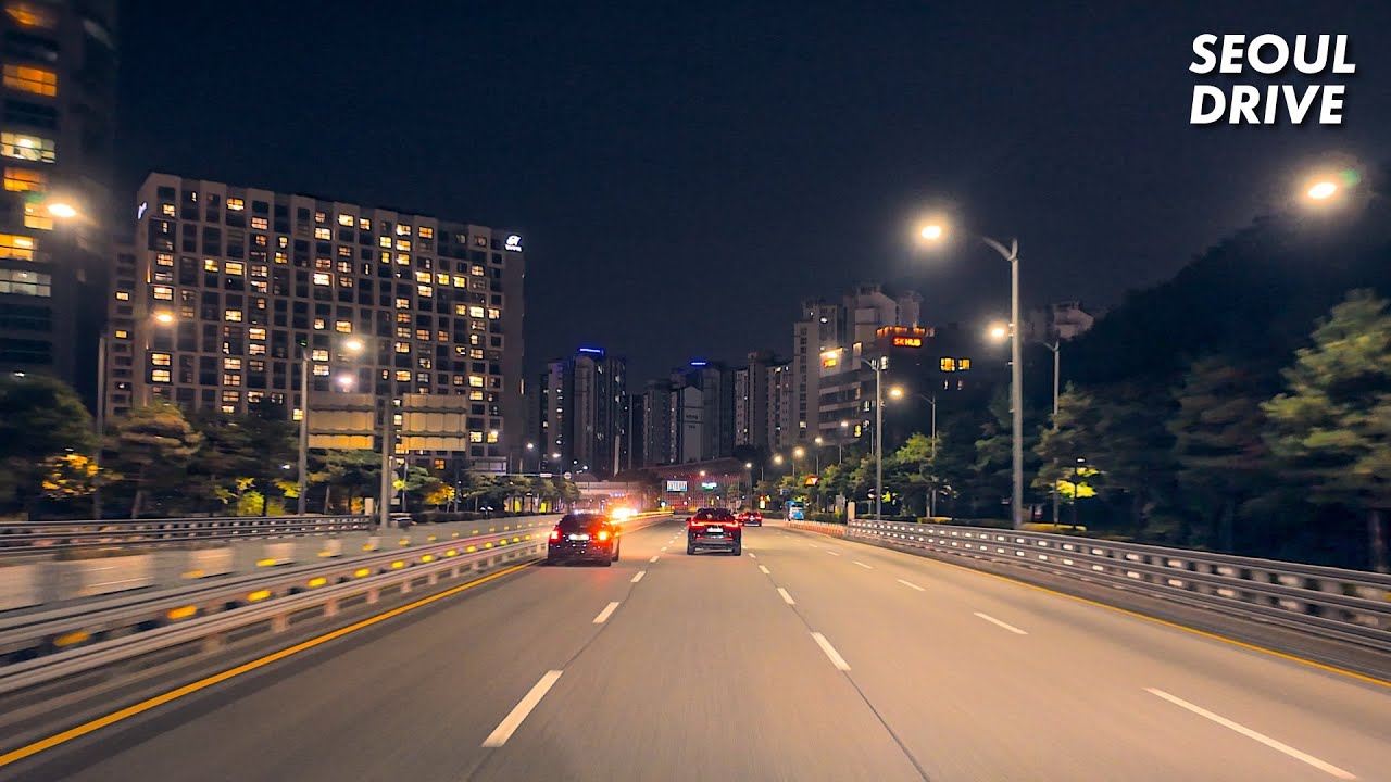 Lo-Fi Jazz Hiphop Night Drive in Seoul 4K - 