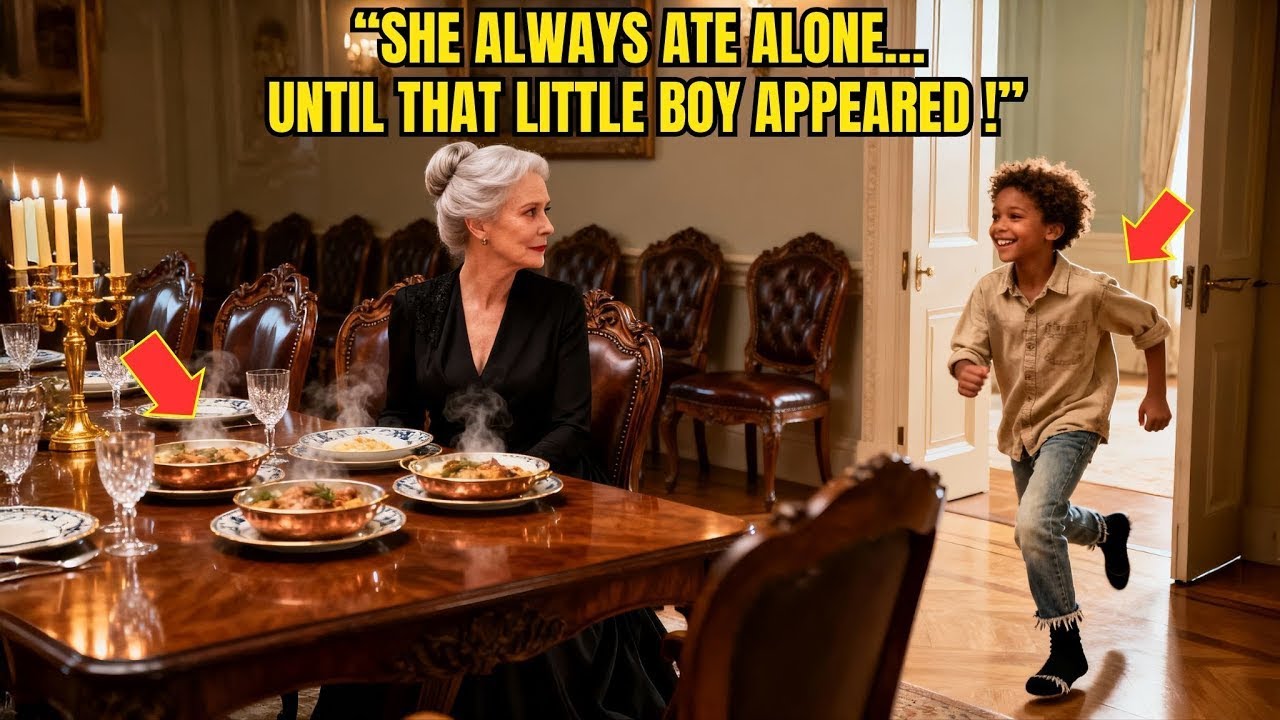 Богатая вдова всегда ела в одиночестве в пустой столовой — пока сын няни не наполнил её смехом.