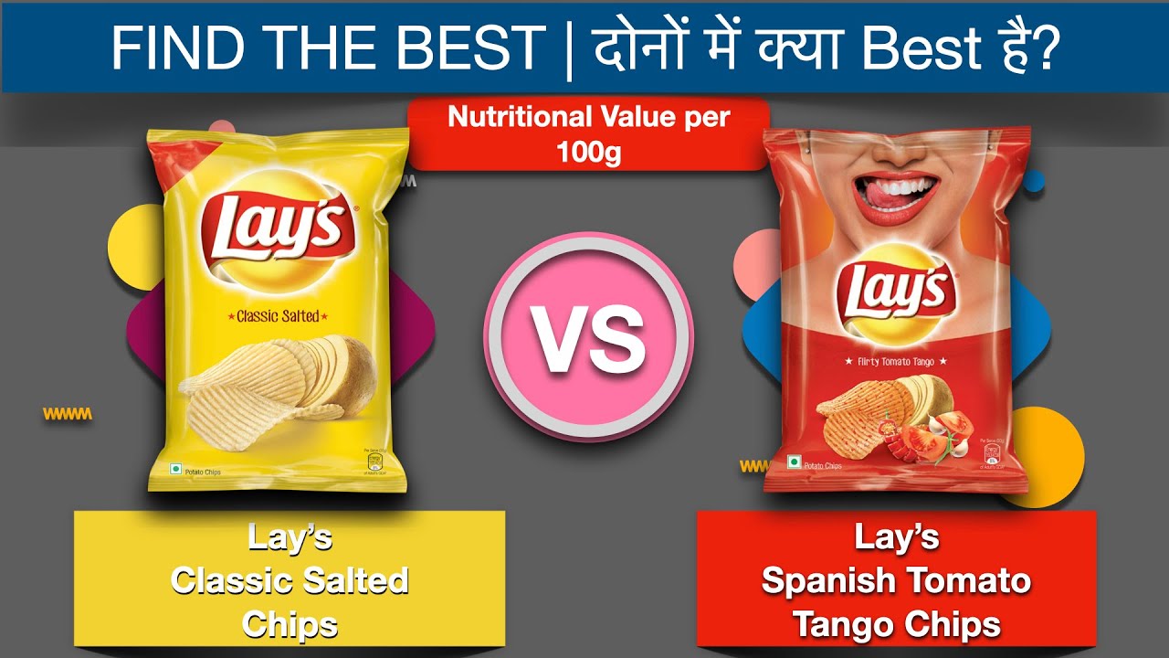Lays Classic Salted Chips Vs Lays Spanish Tomato Tango Chips Find The