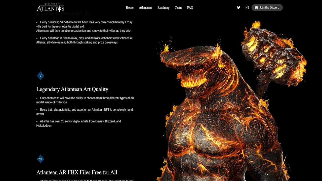 Legends of Atlantis NFT Upcoming NFT 2022 Atlantis Metavers