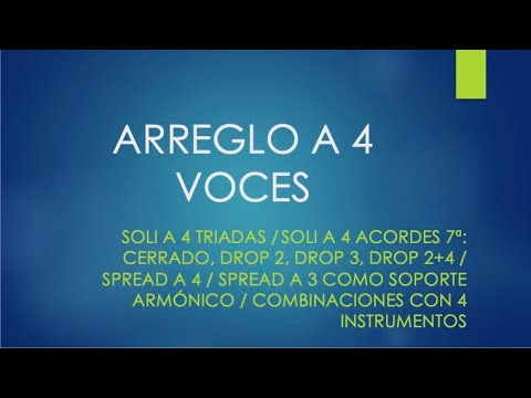 ARREGLO a 4 VOCES