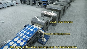 Automatic high-capacity pizza production line & 9 inch 6000pcs/h with tray arranging machine