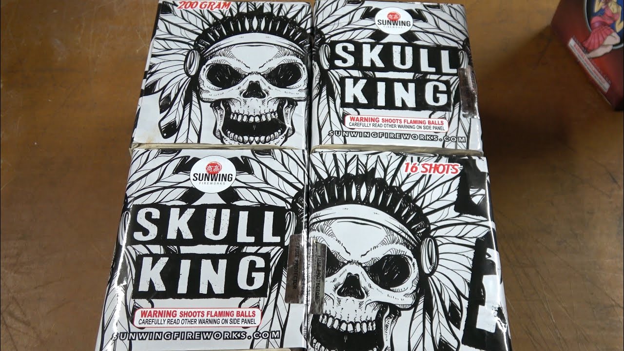 Skull King 16 shot 200g cake by Sunwing