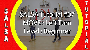 Salsa Footwork/Shines Tutorial 07 : Basic Left Turn | Salsa Beginners | by Marius&Elena