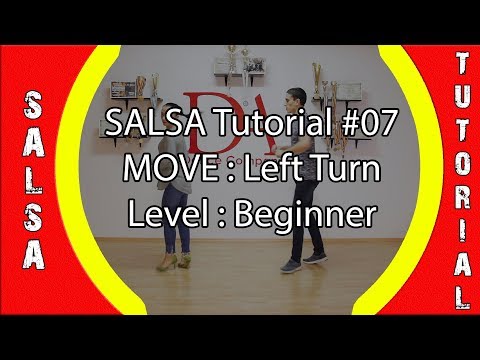 Salsa Footwork/Shines Tutorial 07 : Basic Left Turn | Salsa Beginners | by Marius&Elena