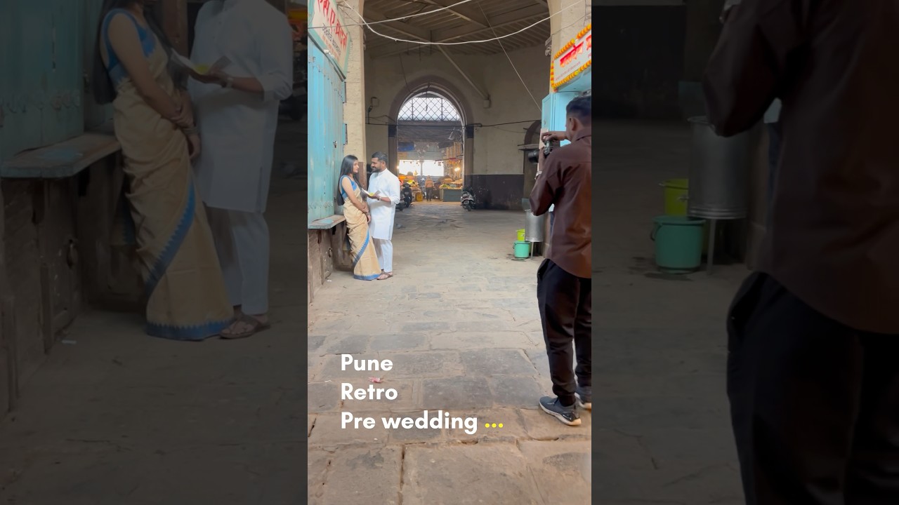 PUNE RETRO PRE WEDDING BTS#retro#prewedding #trending