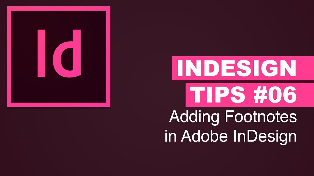 InDesign Tips 06-Adding Footnotes in Adobe InDesign (Korean) - YouTube