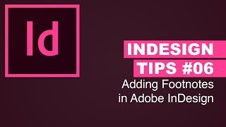 InDesign Tips 06-Adding Footnotes in Adobe InDesign (Korean)
