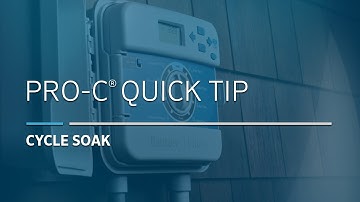 Pro-C Irrigation Controller Advanced: 03, Cycle Soak