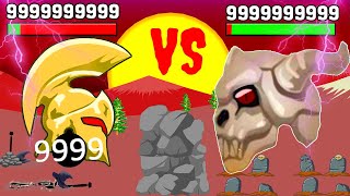 Stick War Legacy | 9999 Items Head Golden VS 9999 Final Boss | Stick War Legacy Fight