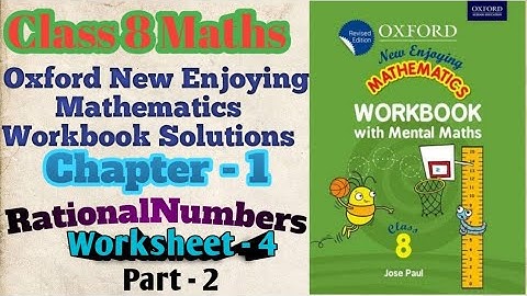 Std 8 Maths Workbook solution | New Enjoying Mathematics Worksheet-4 (Part-2)@ScienceSolutions