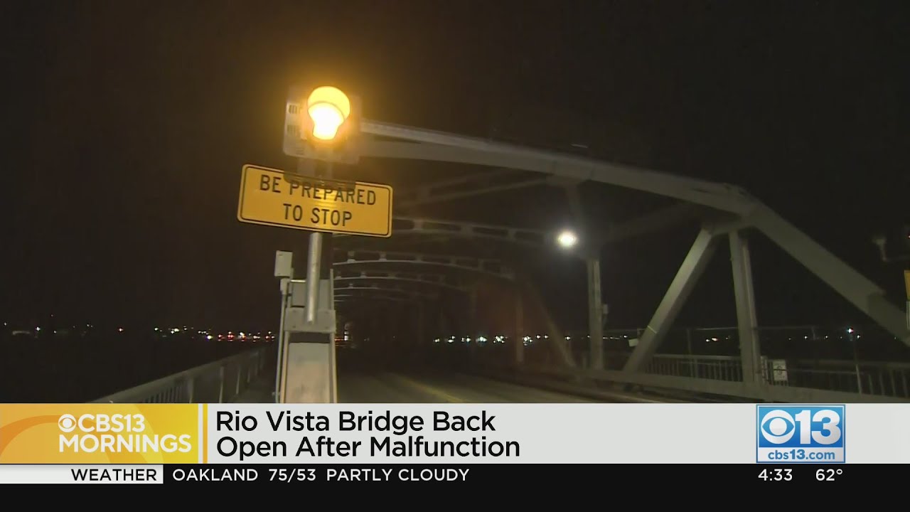Rio Vista Bridge back open after malfunction