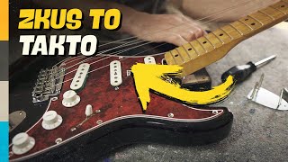 Tip ☝️ RYCHLÝ přístup POD STRUNY [snímače, pickguard] bez nutnosti je sundavat