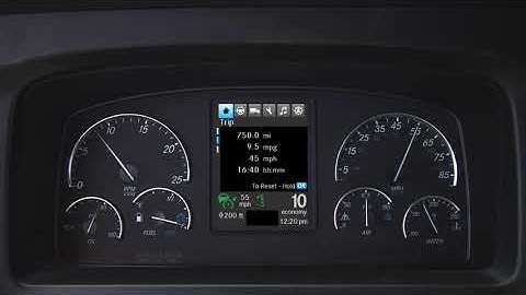 Freightliner Cascadia ICU Dash   Navigation of Home Screen