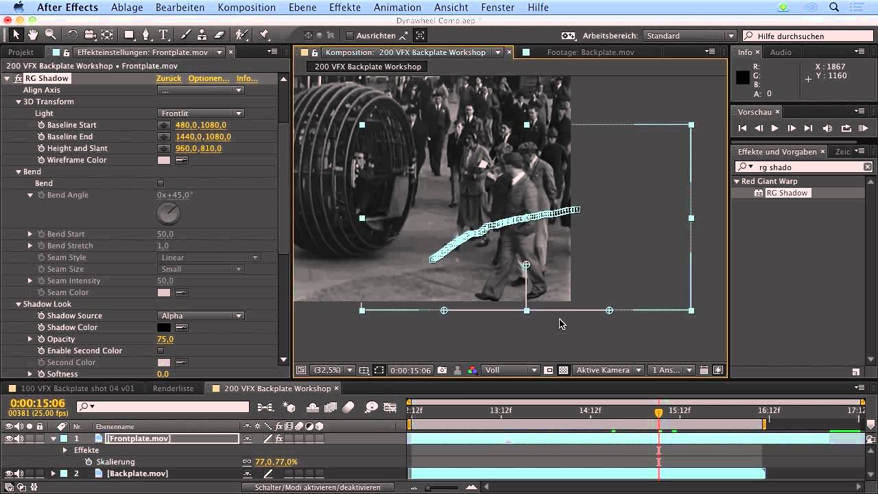 Compositing mit After Effects Tutorial: Weichzeichner und Schatten ...