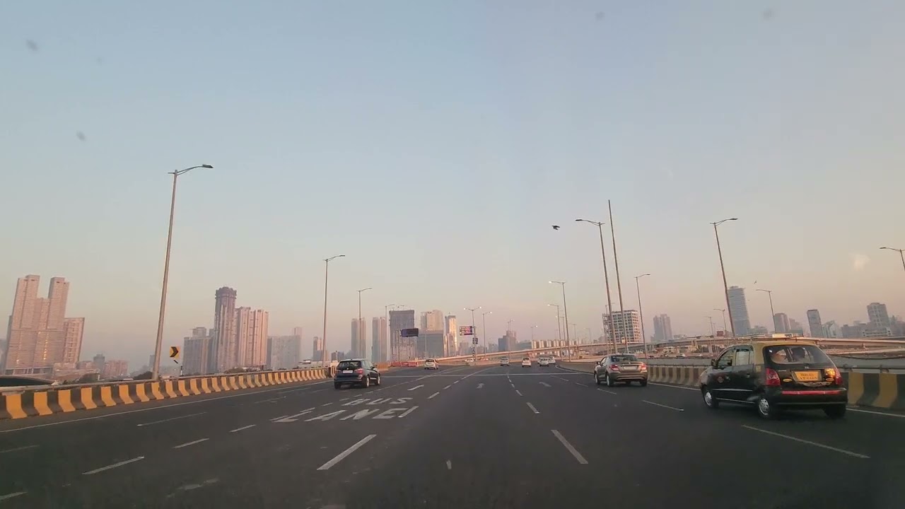 Bandra Worli Sea Link Flyover, to coastal road marine drive, चर्चगेट Mumbai, Maharashtra , India