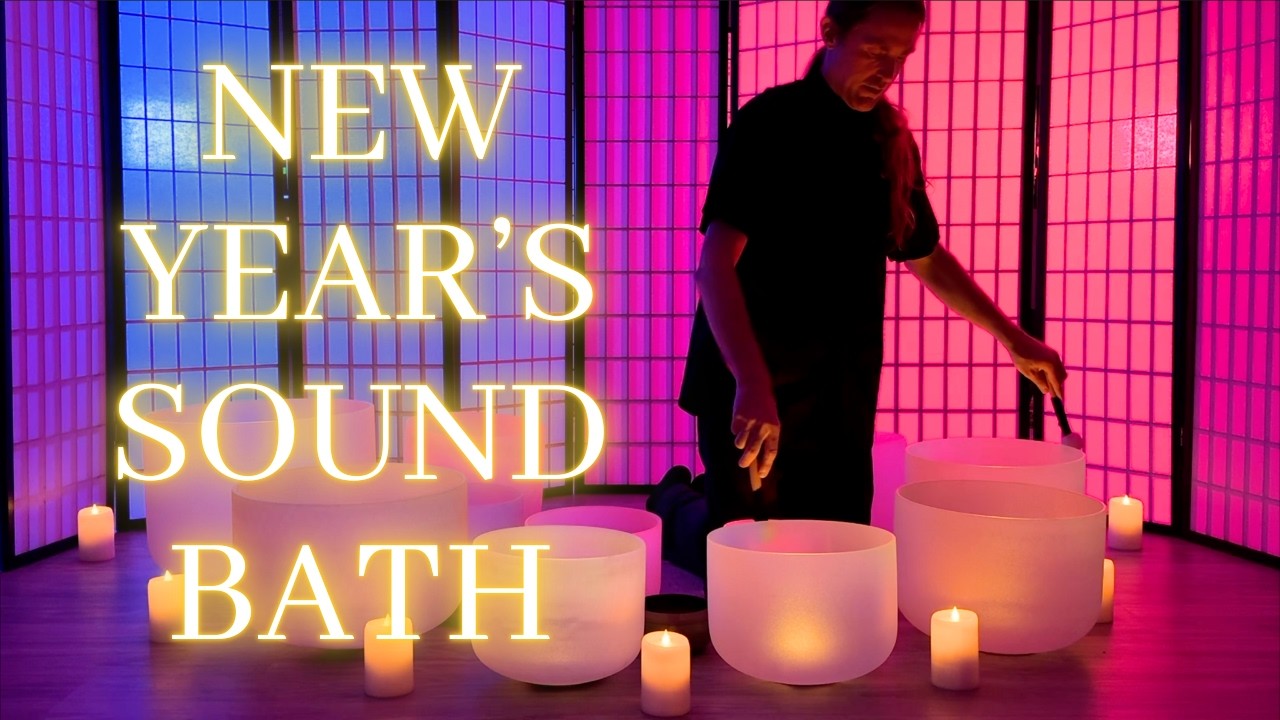 NEW YEAR'S SOUND BATH: Manifestation Meditation Music | Crystal Singing Bowls