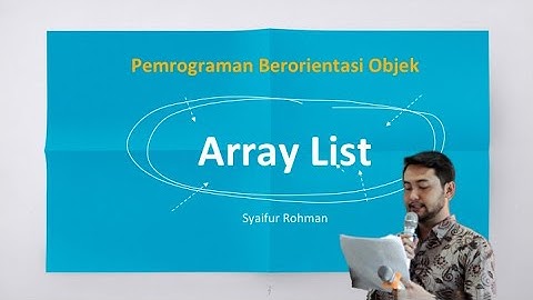 Belajar Mudah Array List pada Objek di Java