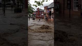 Flood in Chester le Street , Durham UK in June 2012