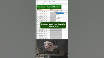 How to Sum Comma Separated Numbers In Excel #shorts #learnexcel #exceltricks