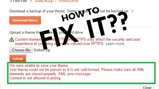 How To Solve Blogger Template Uploading XML Error