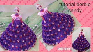 Tutorial berbie candy | Cara Membuat Boneka kantong permen