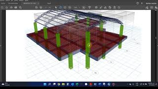 Diseño de edificio (mercado) con techo curvo en ETABS