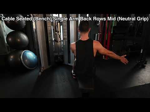 Cable Seated (Bench) Single Arm Back Rows Mid (Neutral Grip)