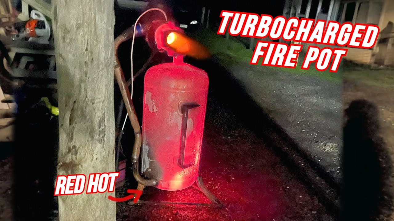 Turbo JET On BOOST! with Only Fire Wood! The most INSANE Burn Barrel