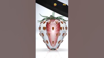 Crystal Clear Strawberry Cutting 🍓✨ | Satisfying Glass Fruit Slice" #AMSR