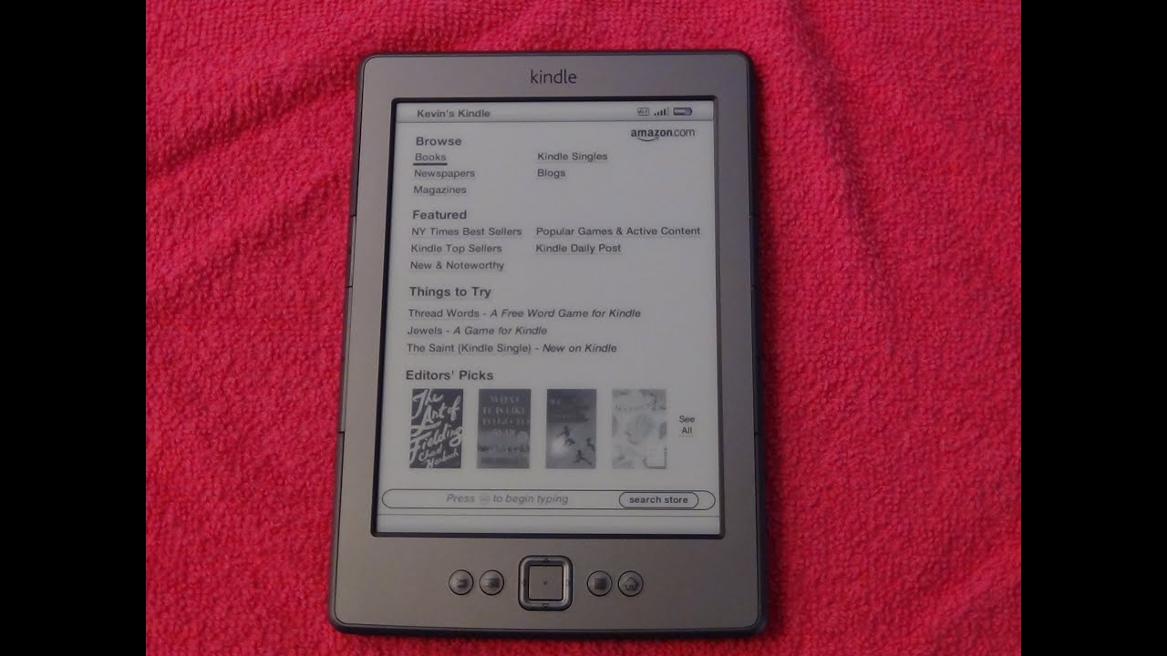Amazon Kindle 2011 First Start Up / HardWare Tour YouTube