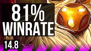 BARD & Twitch vs LUX & Jinx (SUP) | 81% winrate, 2/0/6 | KR Master | 14.8