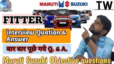 🎯Maruti Suzuki Fitter Interview Questions and Answers ! in Hindi 2024 #itifitter#iti #marutisuzuki 
