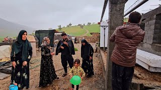 Peren family. The first experience of building the roof of the house using iron foundations