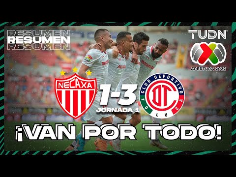 Resumen y goles | Necaxa 1-3 Toluca | Liga Mx Apertura 22 -J1 | TUDN