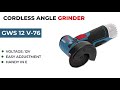 Bosch Professional 06019F2000 (GWS 12 V-76) Cordless Angle Grinder