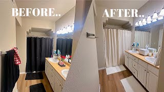 Bathroom Makeover ! Decorating + Cleaning + Decor Haul
