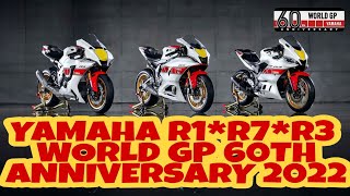 YAMAHA R1, R7 И R3 В ЮБИЛЕЙНЫХ ВЕРСИЯХ WORLD GP 60TH ANNIVERSARY 2022 И ЭКСКЮЗИВНАЯ МОДЕЛЬ R1 V46