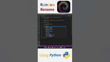 Rainbow Benzene Using Python || #shorts #youtubeshorts #youtube