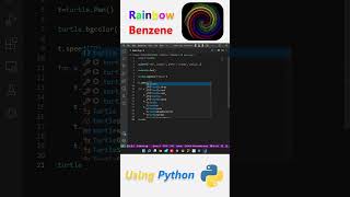 Rainbow Benzene Using Python || #shorts #youtubeshorts #youtube