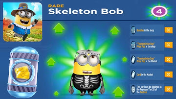 Minion rush Level Up Skeleton Bob Costume fullscreen gameplay walkthrough android ios