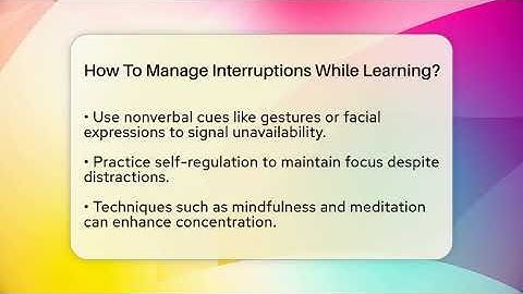 How To Manage Interruptions While Learning? - The Personal Growth Path