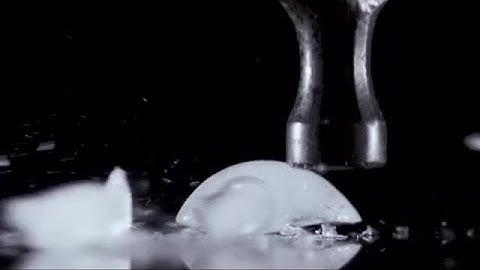 Ice Cube Destruction In Slow-Motion Stock Video