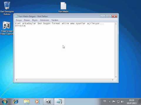 windows 7 oyunlar açılmıyor DirenctX9 istiyor.... Yardım!! - YouTube