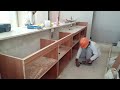 bar counter cabinet actual assembly