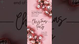 #christmas Party video e-Invitation Template #canvatemplates #partyinvitation #holidayseason