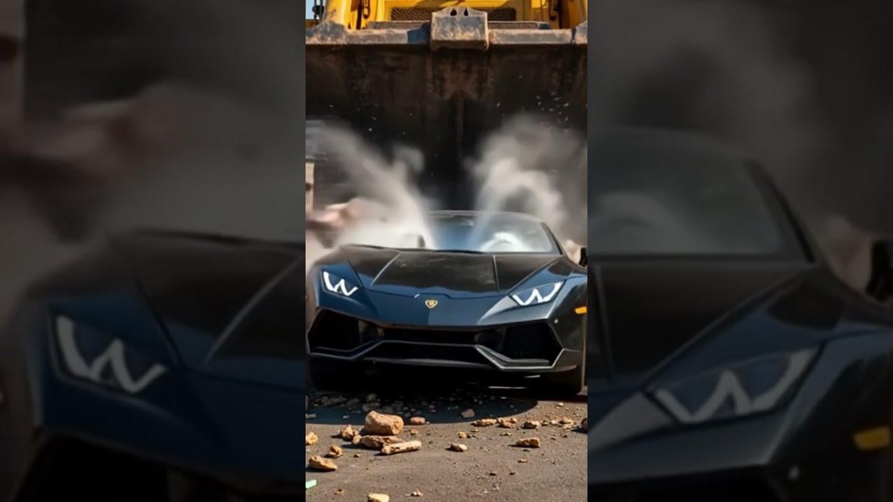 Lamborghini Crushed By Bulldozer Unreal Destruction 