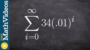 Learn how to find the sum of an infinite geometric series in summation notation